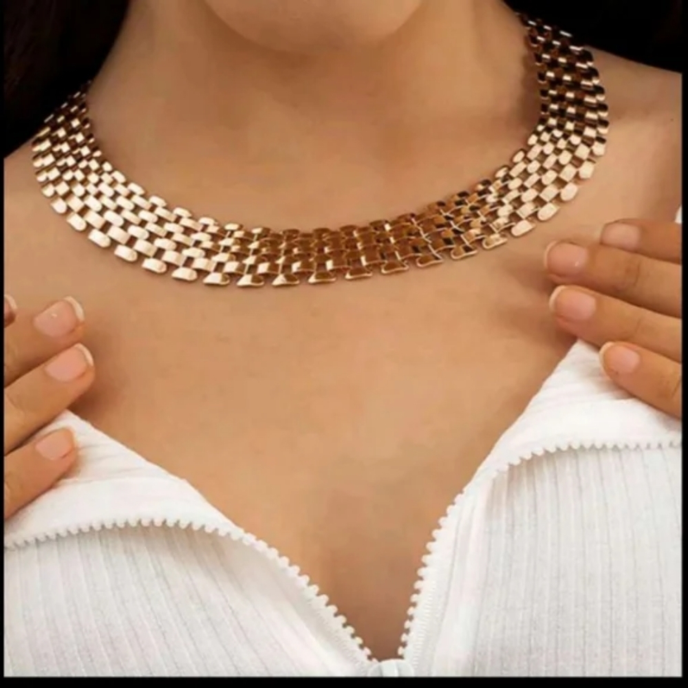 Exaggerated CUBAN CHUNKY THICK CHAIN GOLD NECKLACE